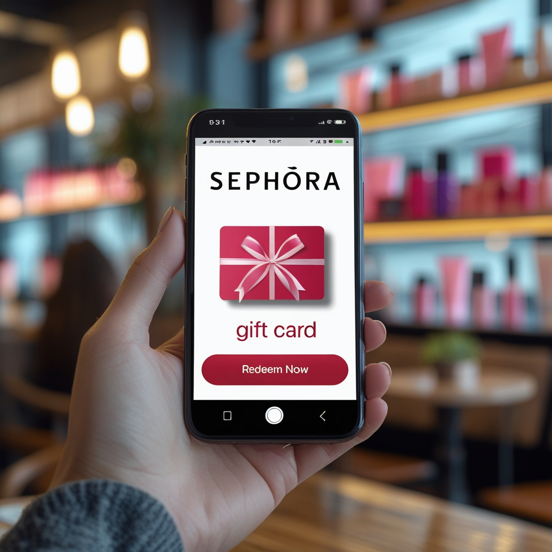  Sephora gift card on phone 